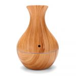 LED Color Changing Wood Grain Small Vase USB Humid