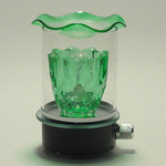 Green Glass Plug-in Oil Warmer