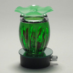 Green Fractal Glass Plug-in Oil Warmer