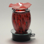 Red Fractal Glass Plug-in Oil Warmer