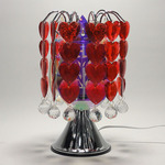 Touch Lamp Wih Hanging Red Hearts